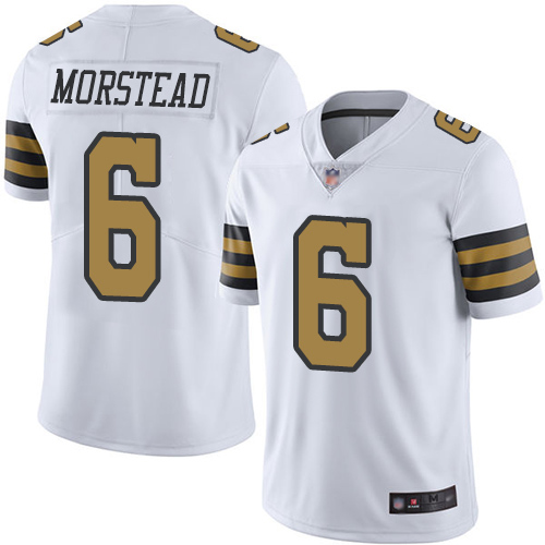 Men New Orleans Saints Limited White Thomas Morstead Jersey NFL Football 6 Rush Vapor Untouchable Jersey